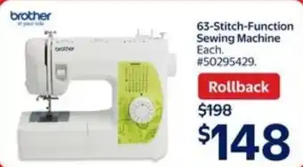 Walmart Brother 63-stitch-function sewing machine offer
