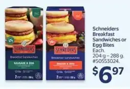 Walmart Schneiders breakfast sandwiches or egg bites offer