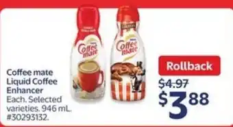 Walmart Coffee mate liquid coffee enhancer offer