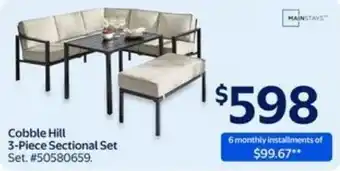 Walmart Cobble hill sectional set offer