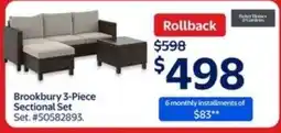 Walmart Brookbury sectional set offer