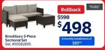Walmart Brookbury sectional set offer