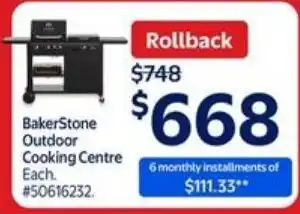 Walmart Bakerstone outdoor cooking centre offer
