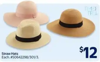 Walmart Straw hats offer