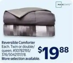 Walmart Reversible comforter offer