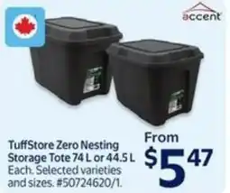 Walmart Tuffstore zero nesting storage tote offer