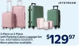 Walmart Jetstream 2-piece or 2-piece with packing cubes luggage set offer