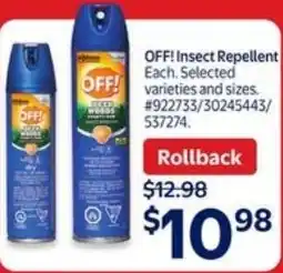 Walmart Off! insect repellent offer