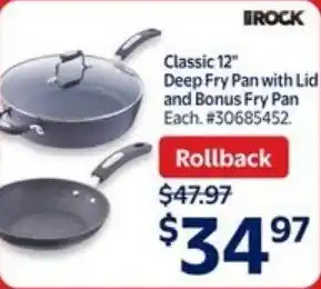 Walmart Classic 12" deep fry pan with lid and bonus fry pan offer