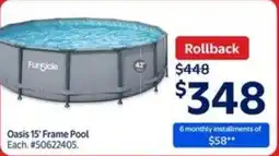 Walmart Oasis 15' frame pool offer