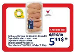 Walmart Olymel Boneless Skinless Chicken Breast Value Pack offer