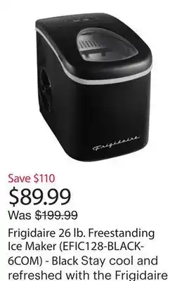 Best Buy Frigidaire 26 lb. Freestanding Ice Maker (EFIC128-BLACK-6COM) - Black offer