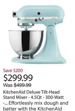 Best Buy KitchenAid Deluxe Tilt-Head Stand Mixer - 4.5Qt - 300-Watt - Mineral Water Blue - Only at Best Buy offer