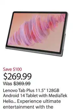 Best Buy Lenovo Tab Plus 11.5 128GB Android 14 Tablet with MediaTek Helio G99 8-Core Processor - Luna Grey offer