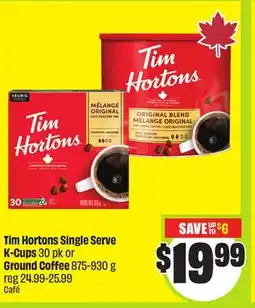 Chalo FreshCo Tim Hortons Single Serve K-Cups 30 pk or Ground Coffee 875-930 g offer