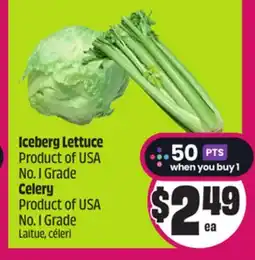 Chalo FreshCo Iceberg Lettuce Product of USA No. 1 Grade Celery Product of USA No. 1 Grade offer