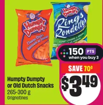 Chalo FreshCo Humpty Dumpty or Old Dutch Snacks 265-300 g offer