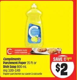 Chalo FreshCo Compliments Parchment Paper 35 ft or Dish Soap 800 mL offer