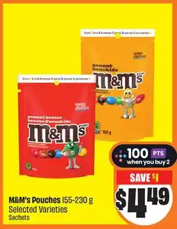 Chalo FreshCo M&M's Pouches 155-230 g Selected Varieties offer
