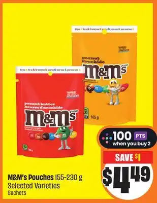 Chalo FreshCo M&M's Pouches 155-230 g Selected Varieties offer