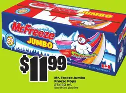 Chalo FreshCo Mr. Freeze Jumbo Freeze Pops 27x150 mL offer