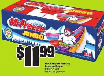 Chalo FreshCo Mr. Freeze Jumbo Freeze Pops 27x150 mL offer