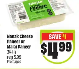 Chalo FreshCo Nanak Cheese Paneer or Malai Paneer 341 g offer