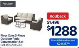Walmart River Oaks 5-Piece Outdoor Patio Conversation Set offer