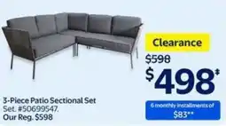 Walmart 3-Piece Patio Sectional Set offer