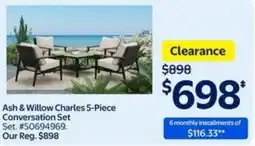 Walmart Ash & Willow Charles 5-Piece Conversation Set offer