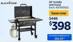Walmart BLACKSTONE 28" Griddle with Hood offer