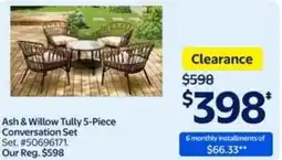 Walmart Ash & Willow Tully 5-Piece Conversation Set offer