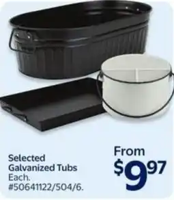 Walmart Selected Galvanized Tubs offer