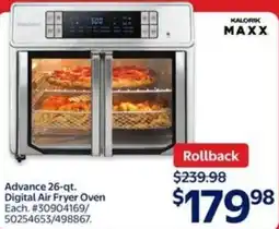 Walmart KALORIK MAXX Advance 26-qt. Digital Air Fryer Oven offer