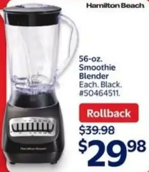 Walmart Hamilton Beach Smoothie Blender offer