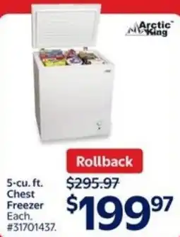 Walmart Chest Freezer offer