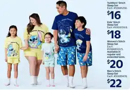 Walmart Toddlers' Stitch Sleep Set offer