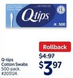 Walmart Q-tips Cotton Swabs offer