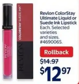 Walmart Revlon ColorStay Ultimate Liquid or Suede Ink Lipstick offer