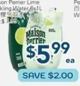 Oceans Fresh Food Market Maison Perrier Lime Sparkling Water offer