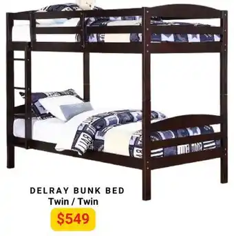 The Sleep Factory DELRAY Twin / Twin BUNK BED offer