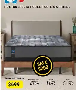 The Sleep Factory POSTUREPEDIC POCKET COIL TWIN MATTRESS offer