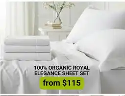 The Sleep Factory 100% ORGANIC ROYAL ELEGANCE SHEET SET offer