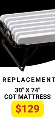 The Sleep Factory 30 X 74 REPLACEMENT COT MATTRESS offer