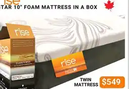 The Sleep Factory STAR 10 FOAM TWIN MATTRESS IN A BOX offer