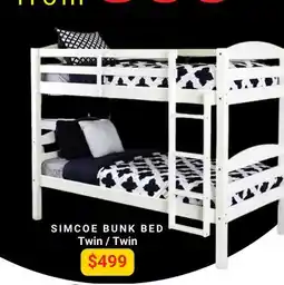 The Sleep Factory SIMCOE Twin / Twin BUNK BED offer