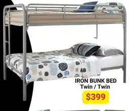 The Sleep Factory IRON Twin / Twin BUNK BED offer
