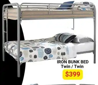 The Sleep Factory IRON Twin / Twin BUNK BED offer