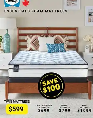 The Sleep Factory ESSENTIALS FOAM TWIN MATTRESS offer