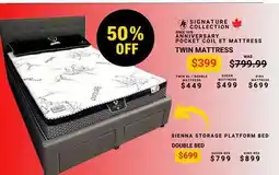 The Sleep Factory ANNIVERSARY POCKET COIL ET TWIN MATTRESS offer